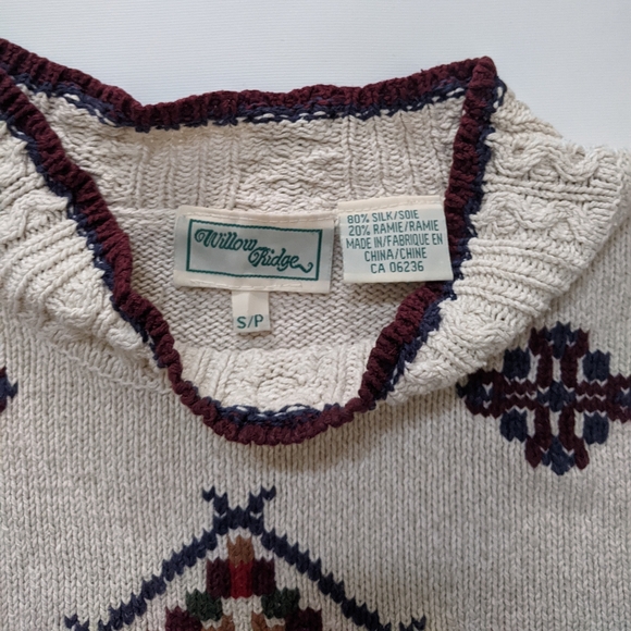 Vintage Willow Ridge silk knit sweater, men's small - Picture 6 of 8